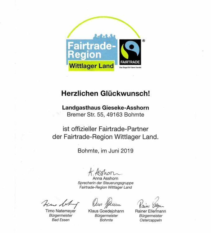Landgasthaus Gieseke-Asshorn Bohmte Ngoại thất bức ảnh